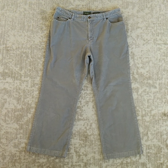 Eddie Bauer Corduroy Bootcut Fit Pants 16 Gray Grey - Picture 2 of 15